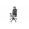 Fauteuil de bureau en tissu coque noire avec translation Leader