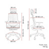 Fauteuil de bureau en tissu coque noire avec translation Leader