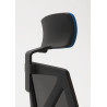 Fauteuil de bureau en tissu coque noire avec translation Leader