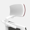 Fauteuil de bureau en tissu coque blanche avec translation Leader