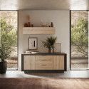 Buffet/bahut moderne 180 cm lave/ch&ecirc;ne cadiz Rosine