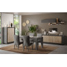 Buffet/bahut moderne 207 cm lave/chêne cadiz Rosine