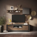 Meuble TV moderne 180 cm lave/mercure Rosine