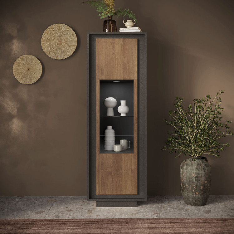 Vitrine moderne lave/mercure Rosine