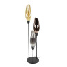 Lampadaire moderne métal et verre tricolore H 178 cm Cocoon
