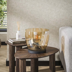 Lampadaire moderne en verre ambré Ø 29 cm Hoggy