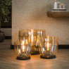 Lampadaire moderne en verre ambré Ø 33 cm Hoggy