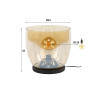 Lampadaire moderne en verre ambré Ø 33 cm Hoggy