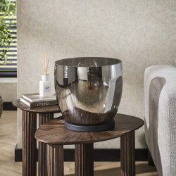 Lampadaire moderne en verre gris Ø 33 cm Hoggy
