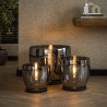 Lampadaire moderne en verre gris Ø 48 cm Hoggy