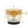 Lampadaire moderne en verre cuivré Ø 48 cm Hoggy