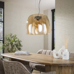 Suspension moderne en verre ambré Hoggy