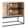 Meuble TV industriel 150 cm chêne/noir Vinie