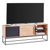 Meuble TV industriel 150 cm chêne/noir Vinie
