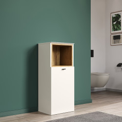Meuble bas de salle de bain cachemire/chêne Paolo