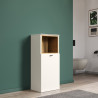 Meuble bas de salle de bain cachemire/chêne Paolo