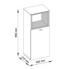 Meuble bas de salle de bain cachemire/chêne Paolo