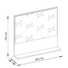 Miroir de salle de bain coloris cachemire Paolo