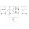 Meuble sous lavabo 60 cm moderne gris cachemire Salsa