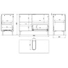 Meuble sous lavabo 80 cm moderne gris cachemire Salsa