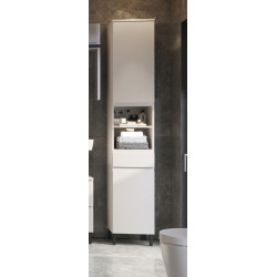 Colonne de salle de bain moderne H 190 cm gris cachemire Salsa