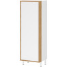 Colonne de salle de bain moderne H 120 cm blanc/chêne Katya