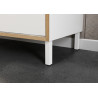 Colonne de salle de bain moderne H 120 cm blanc/chêne Katya