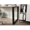 Bureau droit moderne cachemire/noir Vigor
