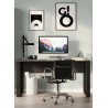 Bureau droit moderne graphite/noir Vigor