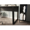 Bureau droit moderne graphite/noir Vigor