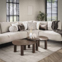 Tables basses en teck massif marron Mylane (lot de 2)