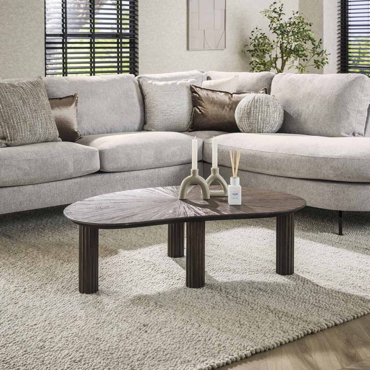 Table basse en teck massif marron Mylane