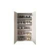 Meuble à chaussures moderne 63 cm blanc laqué brillant Loucia