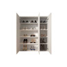 Meuble à chaussures moderne 95 cm blanc laqué brillant Loucia