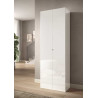 Armoire à chaussures moderne 65 cm blanc laqué brillant Loucia