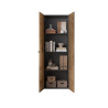 Armoire de bureau moderne H 184 cm noir mat/pero Loucia