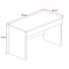 Ensemble de bureau moderne noir mat/pero Loucia
