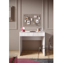 Bureau droit moderne laqu&eacute; blanc brillant Loucia