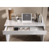 Bureau droit moderne laqué blanc brillant Loucia