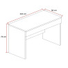 Bureau droit moderne laqué blanc brillant Loucia