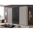 Armoire adulte moderne 270 cm gris sahara/graphite Matilda