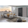 Armoire adulte moderne 270 cm gris sahara/graphite Matilda