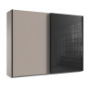 Chambre adulte moderne gris sahara/graphite Matilda