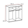Chambre adulte moderne gris sahara/graphite Matilda