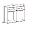 Chambre adulte moderne gris sahara/graphite Matilda