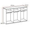 Chambre adulte moderne gris sahara/graphite Matilda