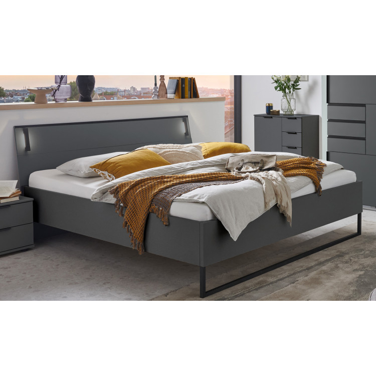 Lit adulte moderne graphite Matilda