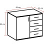 Commode moderne 81 cm graphite Matilda