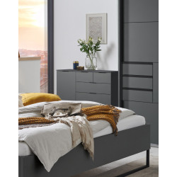 Commode moderne 130 cm graphite Matilda