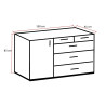 Commode moderne 130 cm graphite Matilda